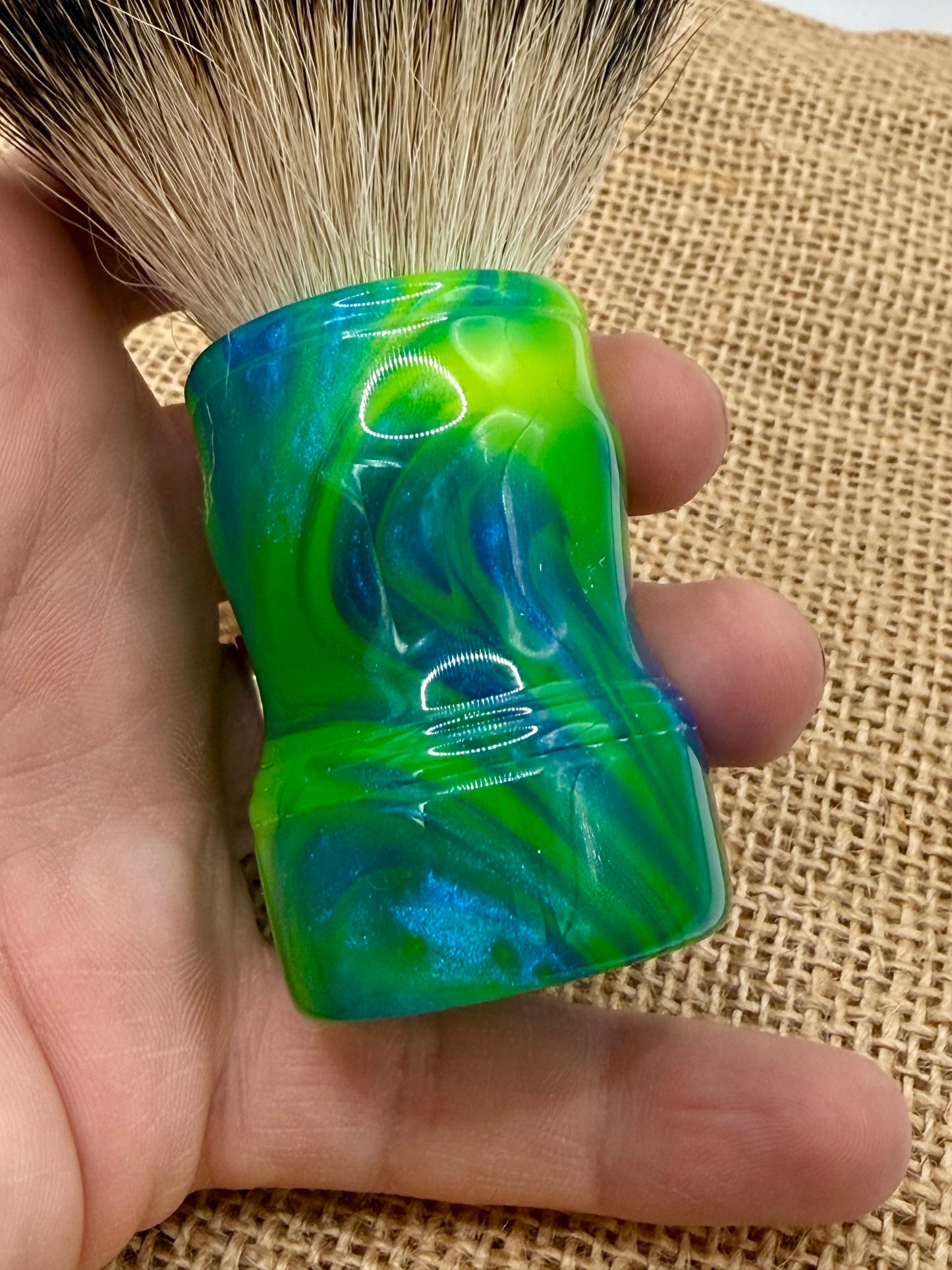 Swirly blue and green