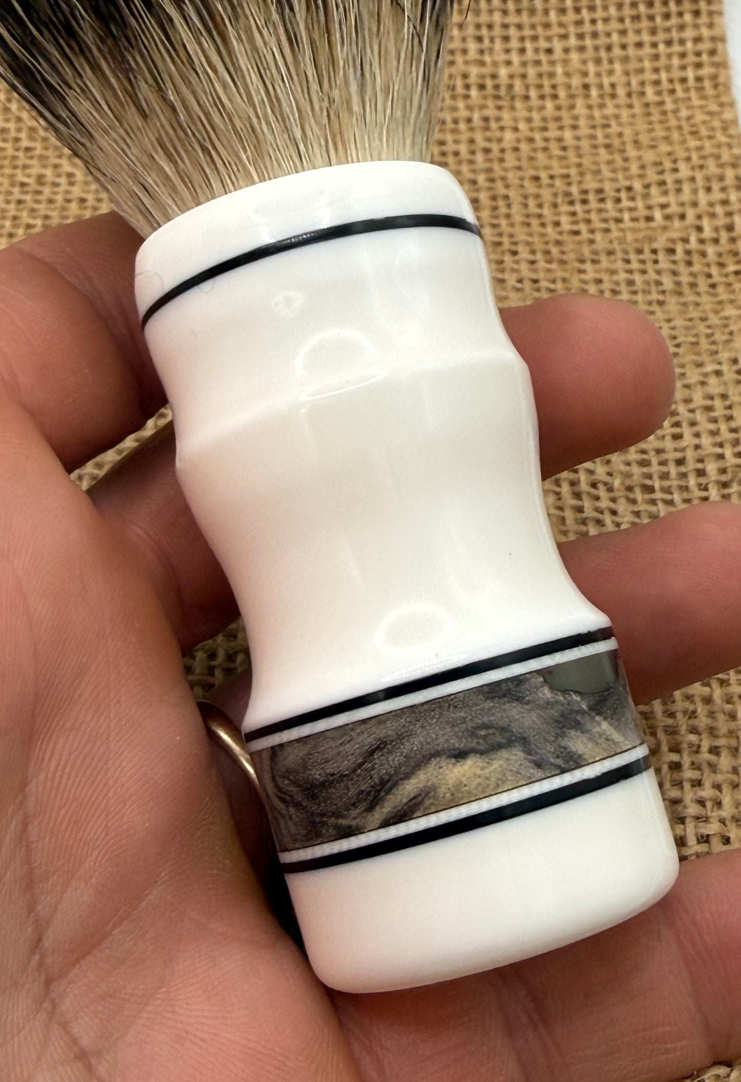 White resin with buckeye segment
