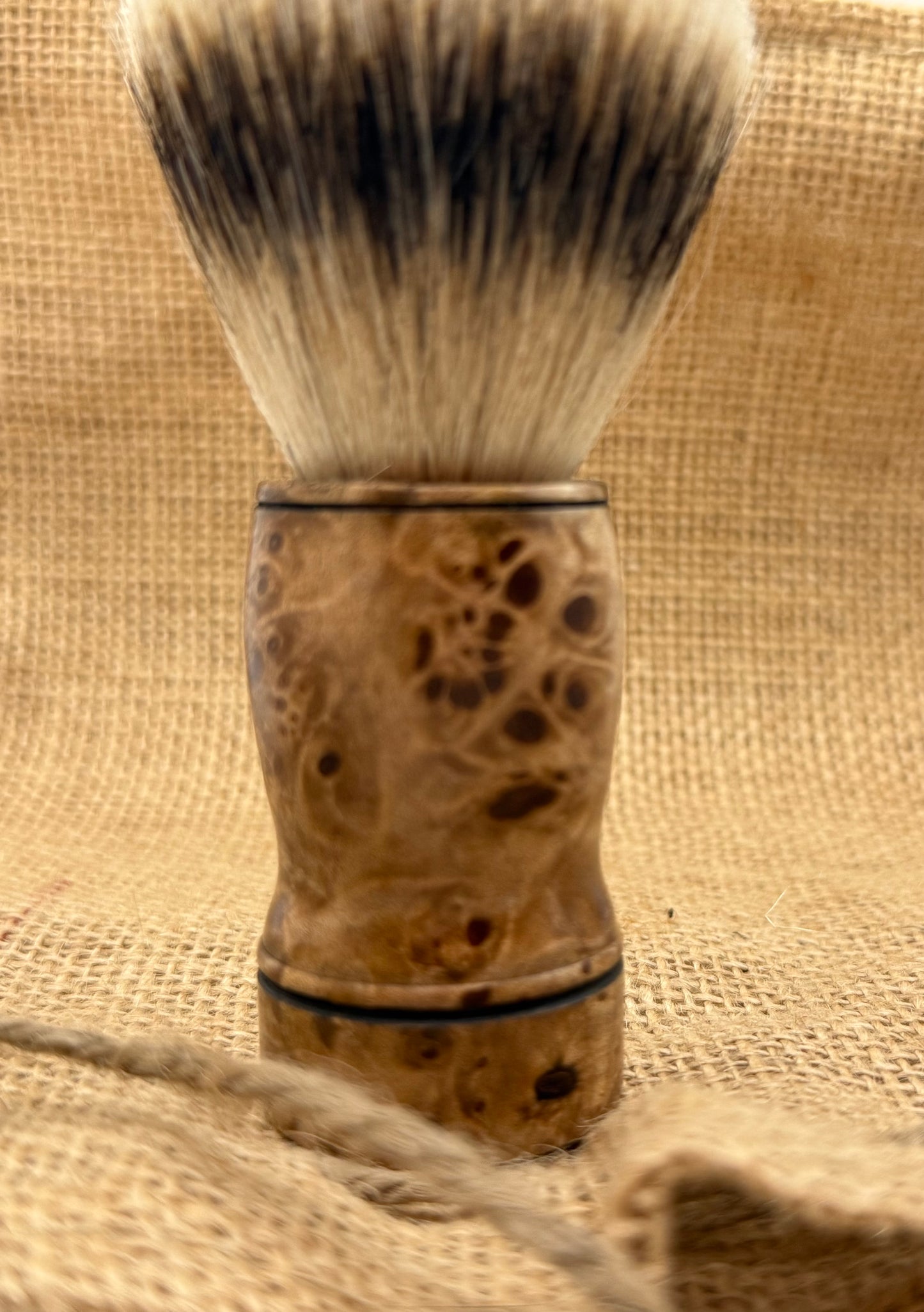 Maple burl shave brush