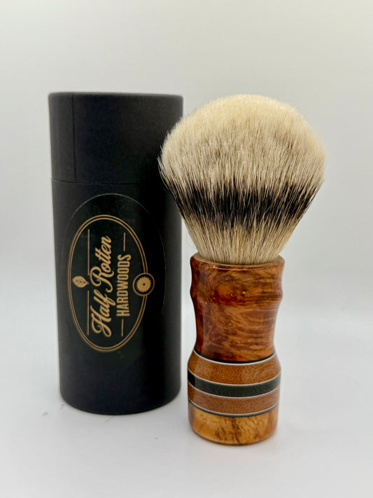 Maple burl with micarta segments